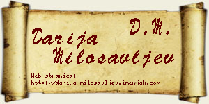Darija Milosavljev vizit kartica